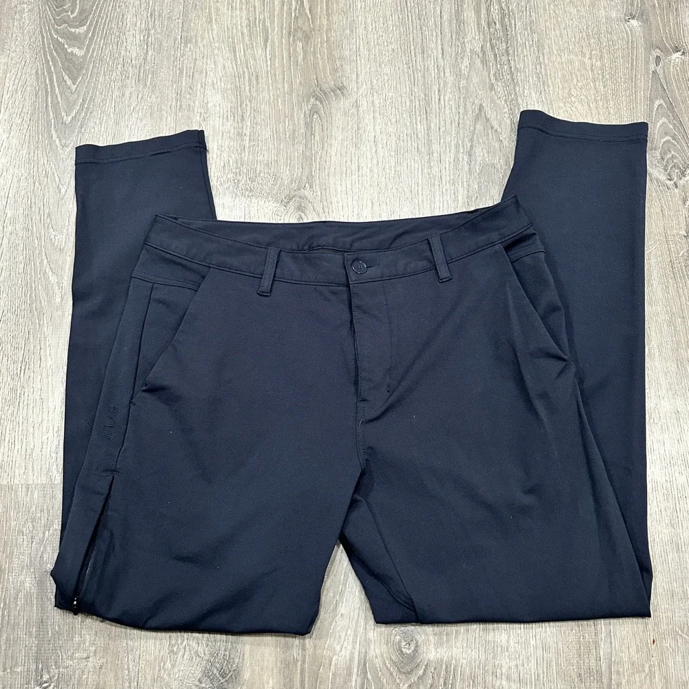 BYLT Premium Basics Everyday Pant 2.0 Mens Large Navy Slim Performance Chino